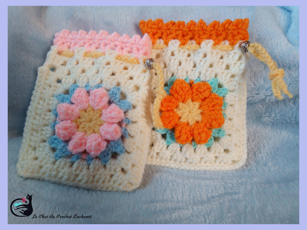 pochette granny au crochet